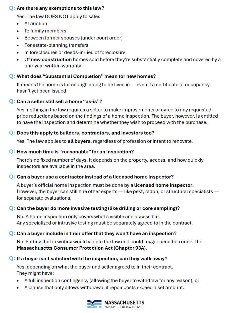 home inspection law 2025