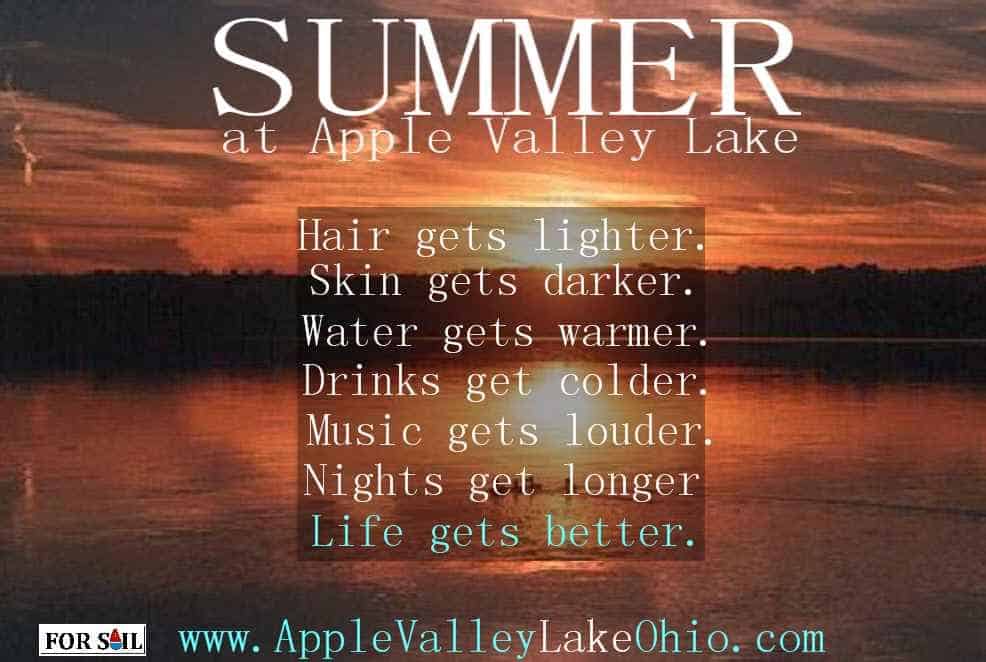 Weather at Apple Valley Lake, Ohio - Summer