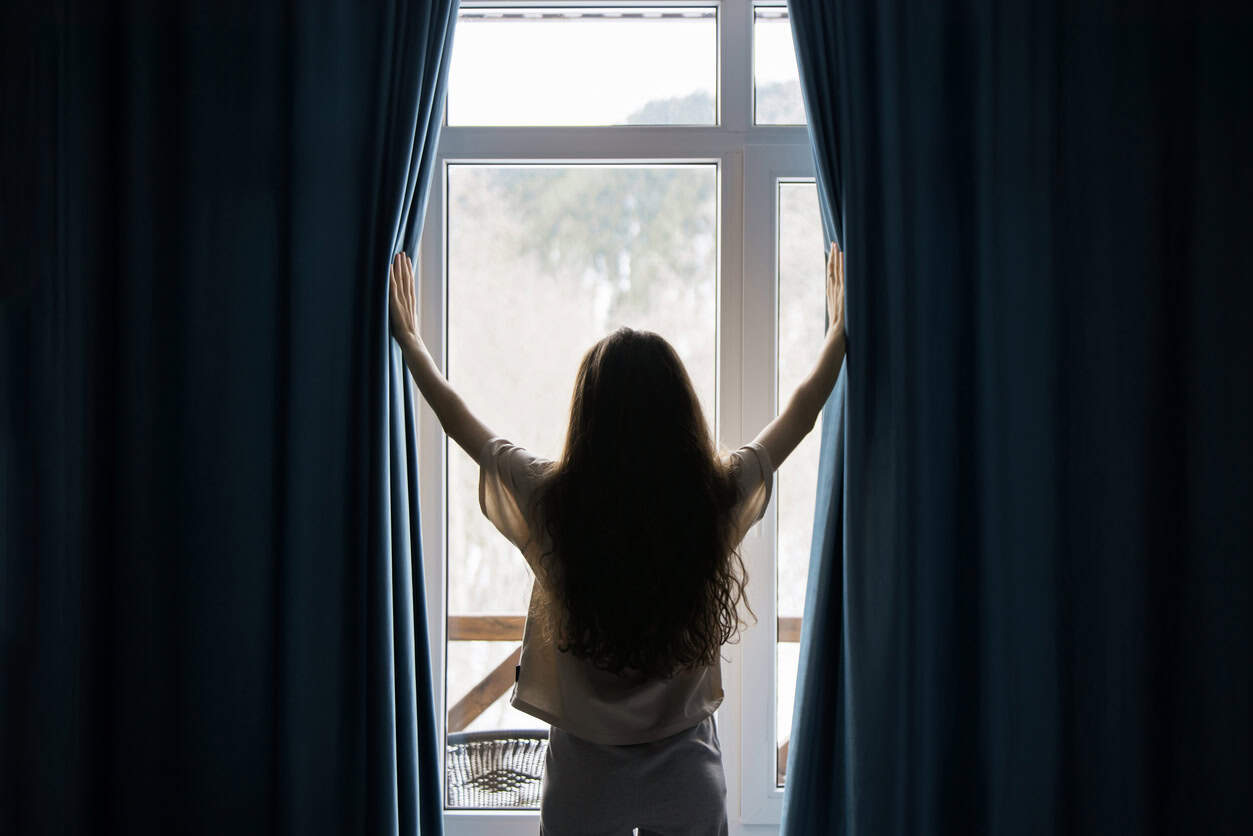 open curtains