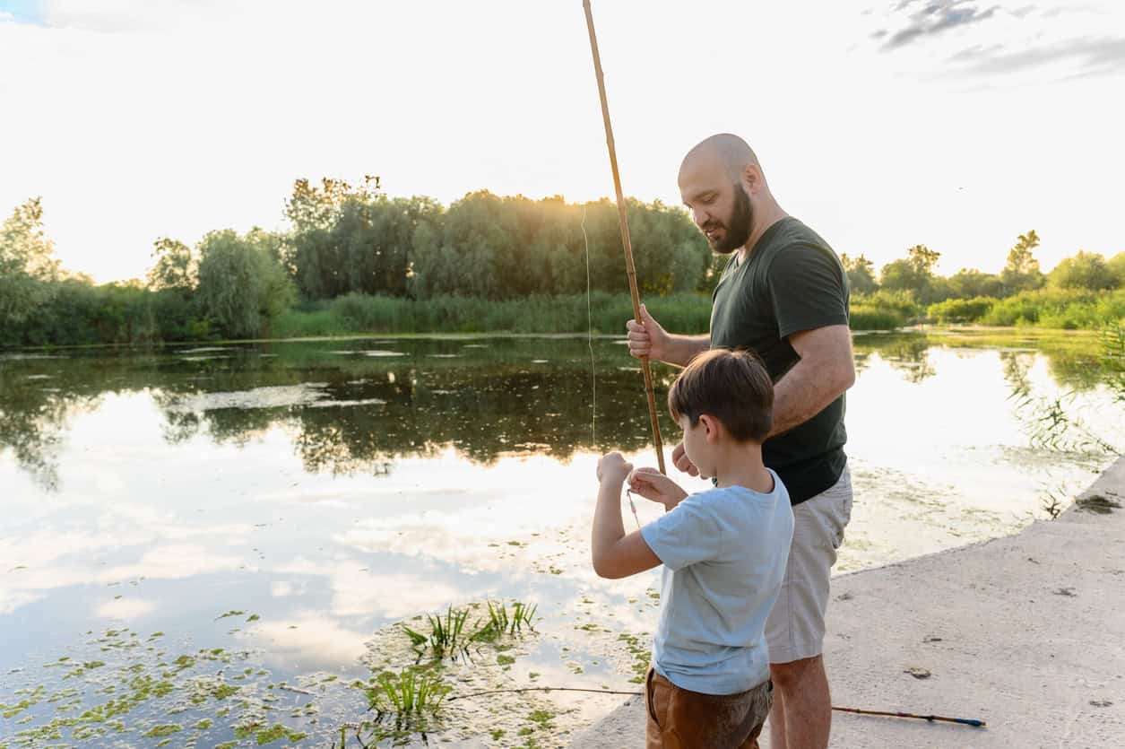 family fishing