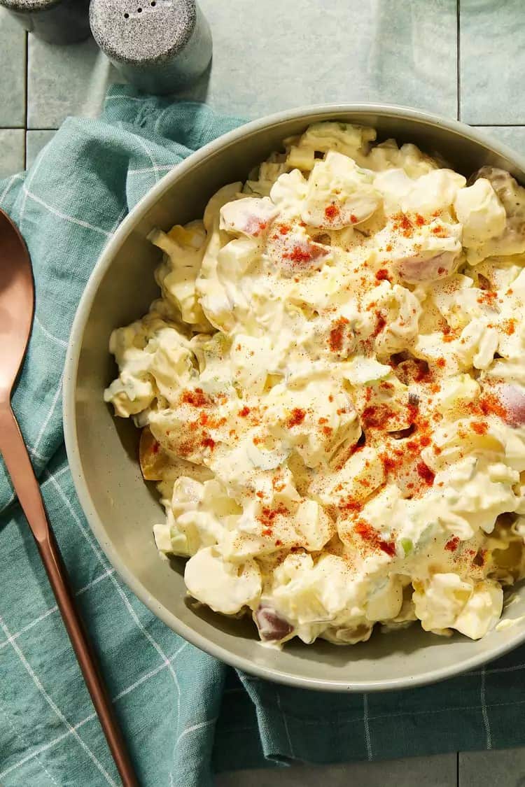 potato salad in a bowl
