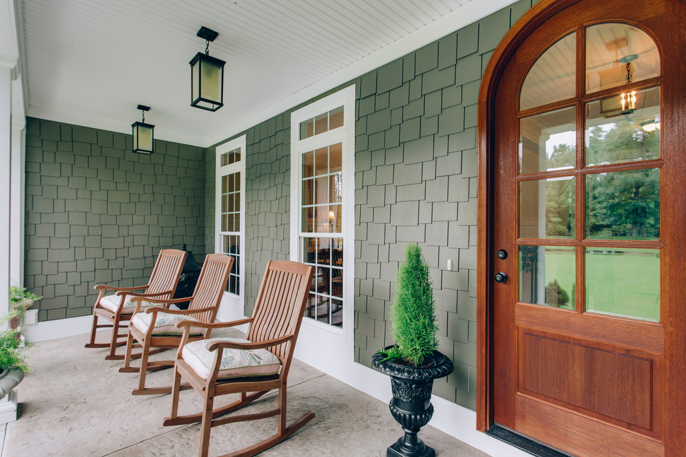 Front Porch with Rocking Chairs