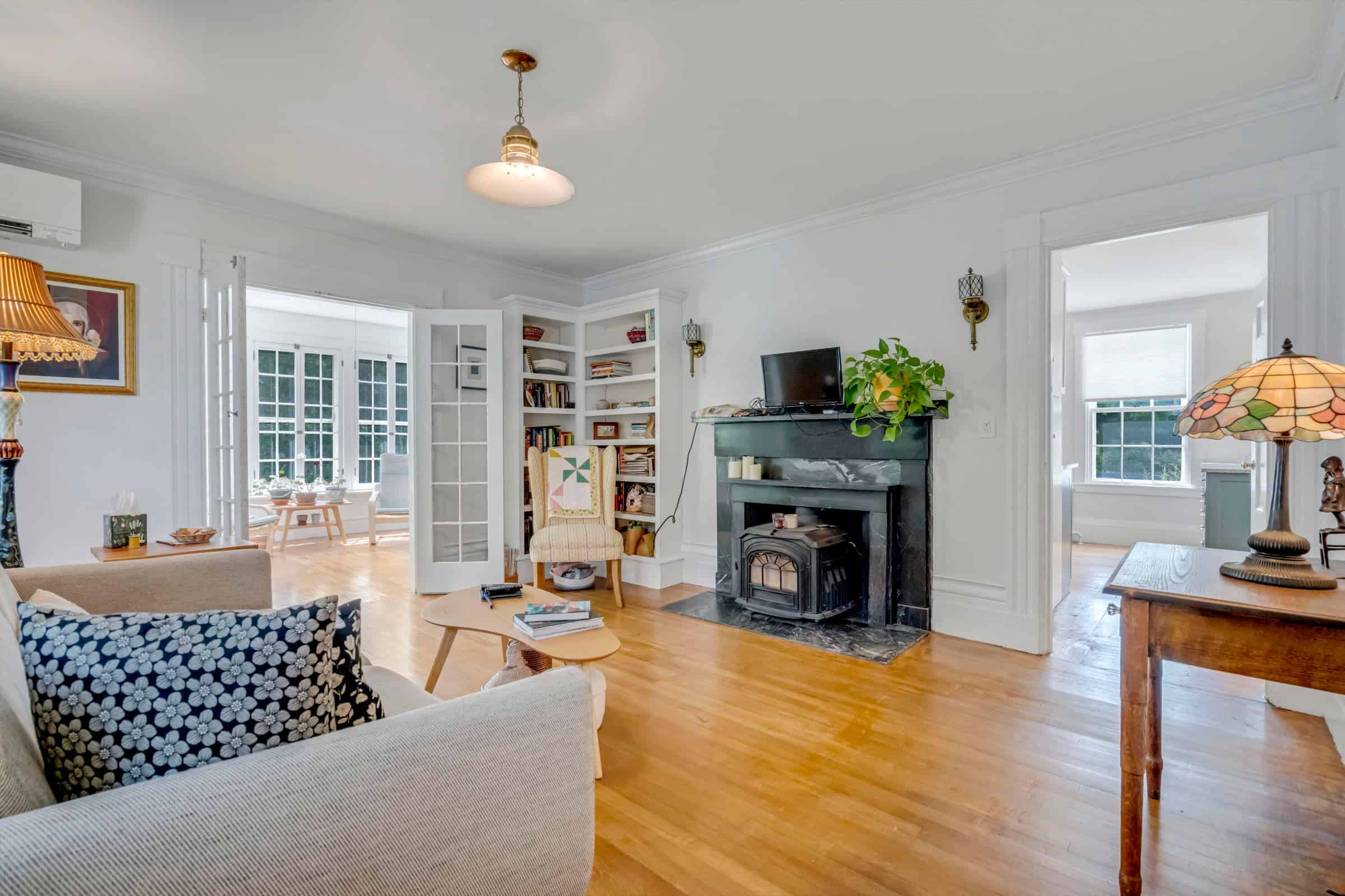 38 Congress St. Belfast, ME living room, Old Maine Home in Belfast