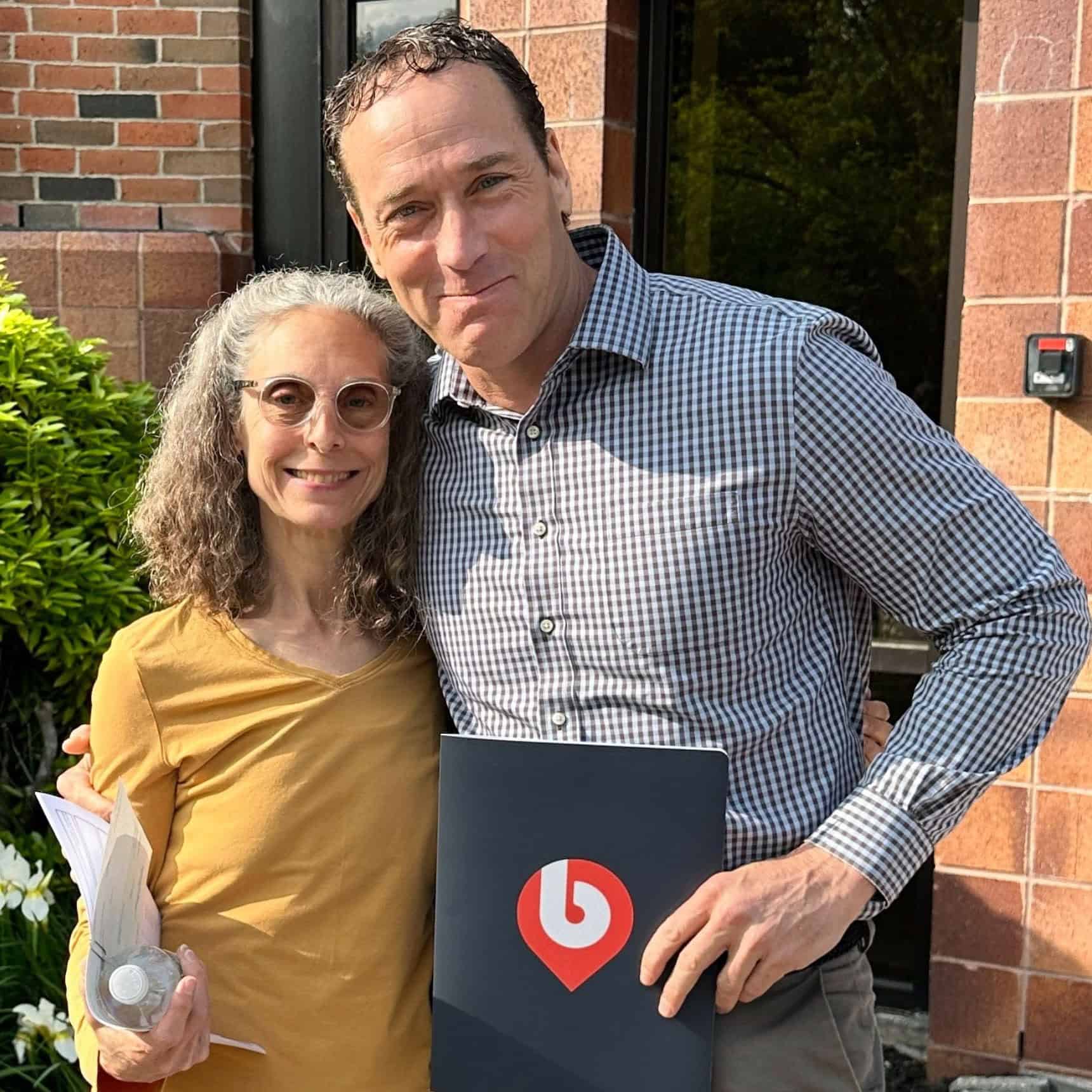 Anne Gresinger with Tom Landry