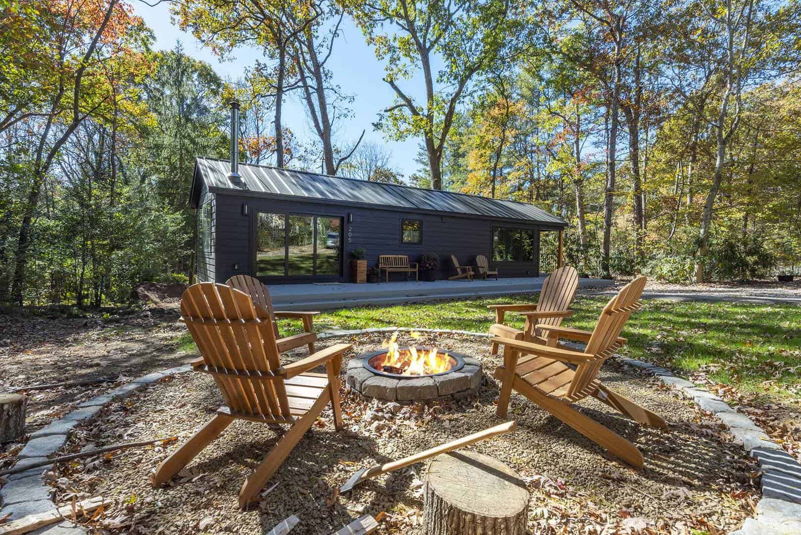 Asheville home with fire pit