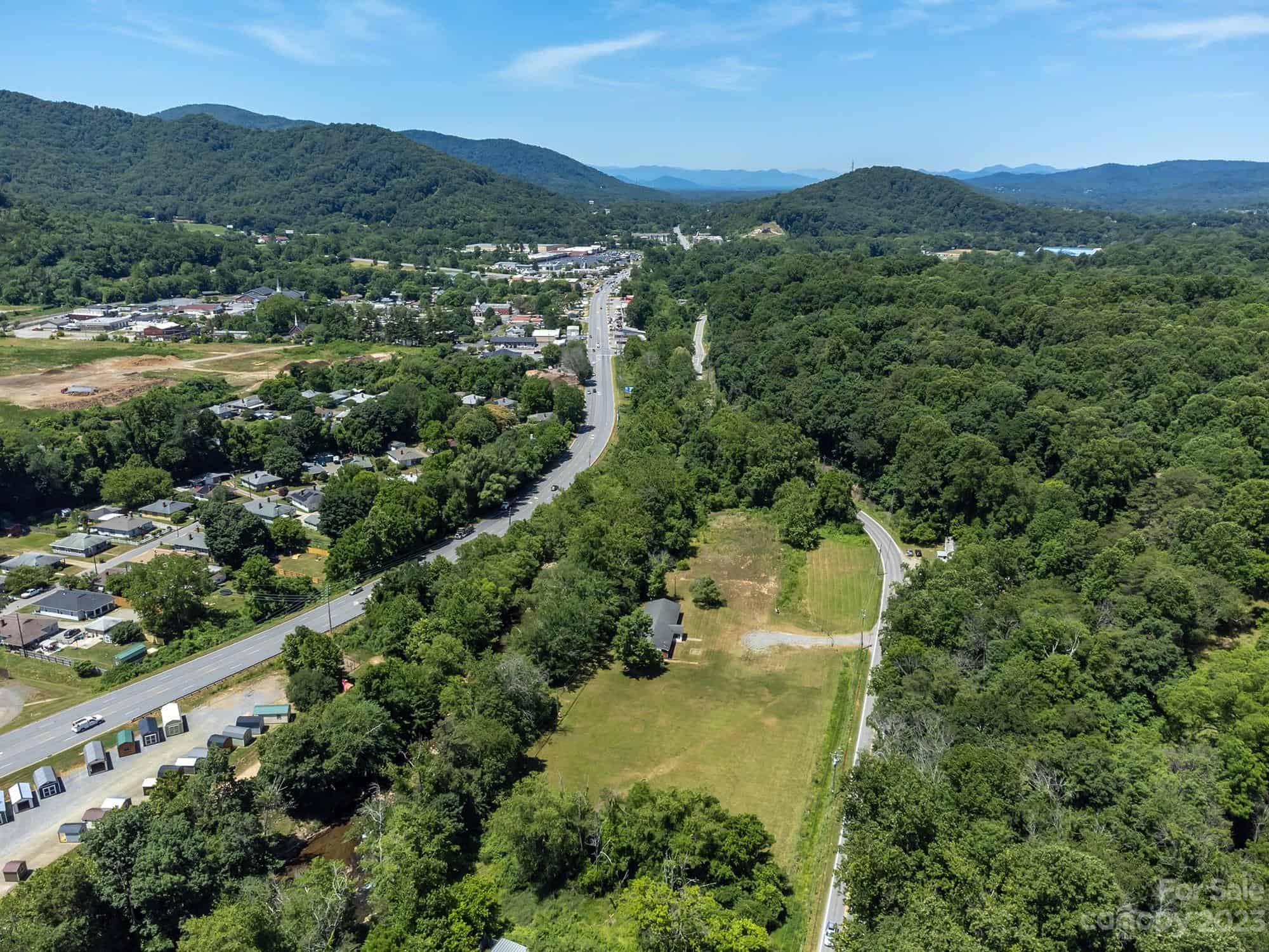 Aerial Views of Swannanoa via Highway 70