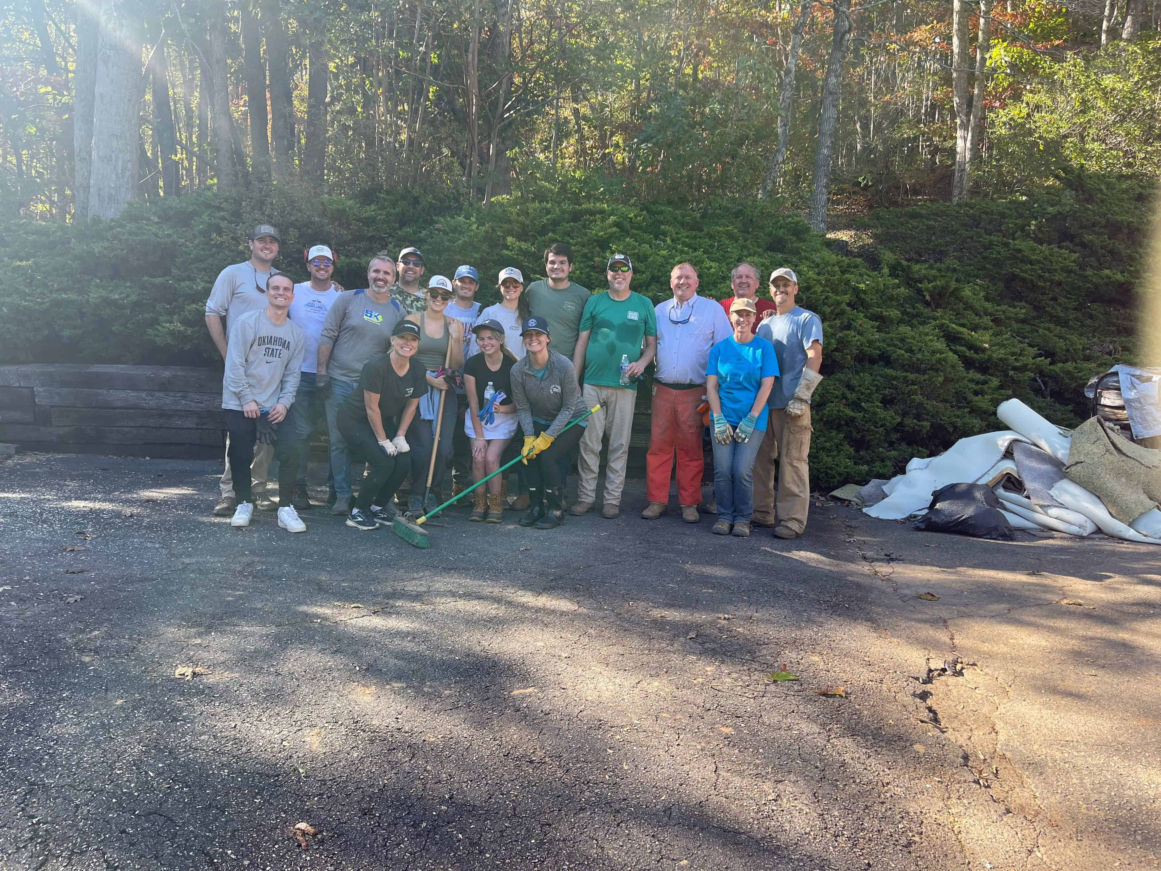 Community volunteers in Western North Carolina helping with recovery after Hurricane Helene