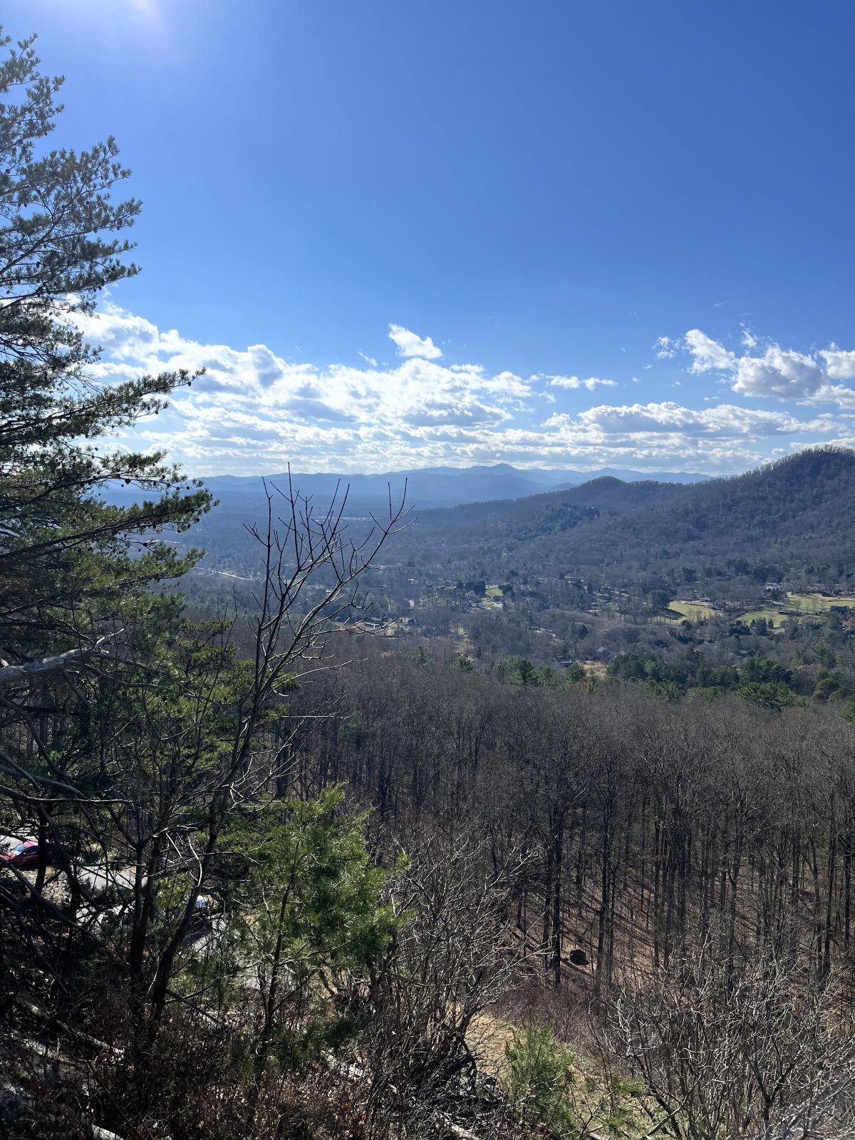 Blue Ridge Parkway's Haw Creek Valley Overlook Haw Creek Valley Overlook - trail off Blue Ridge Parkway
