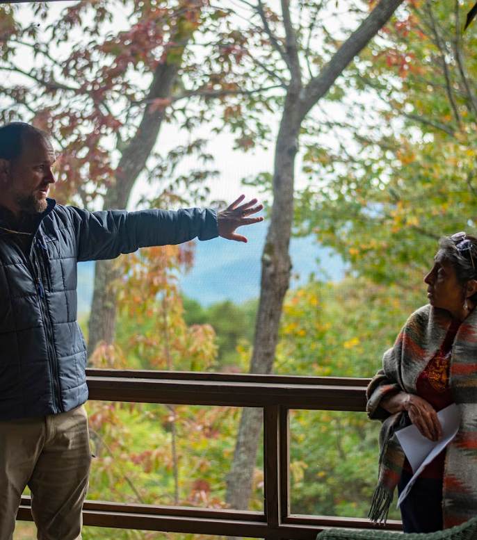 Adam Johnson showing a home to a client