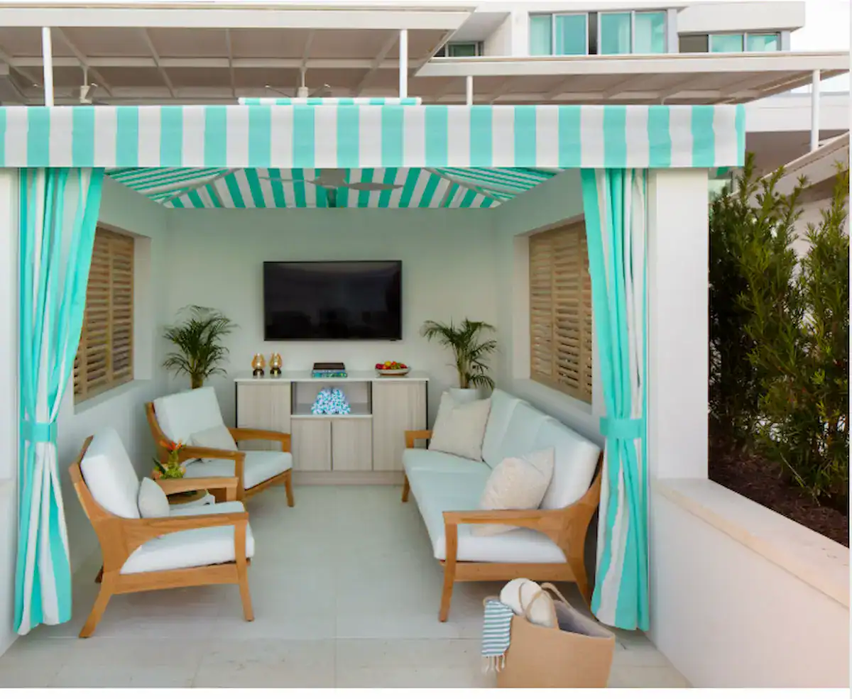 Interior of boutique hotel investment property in The Bahamas