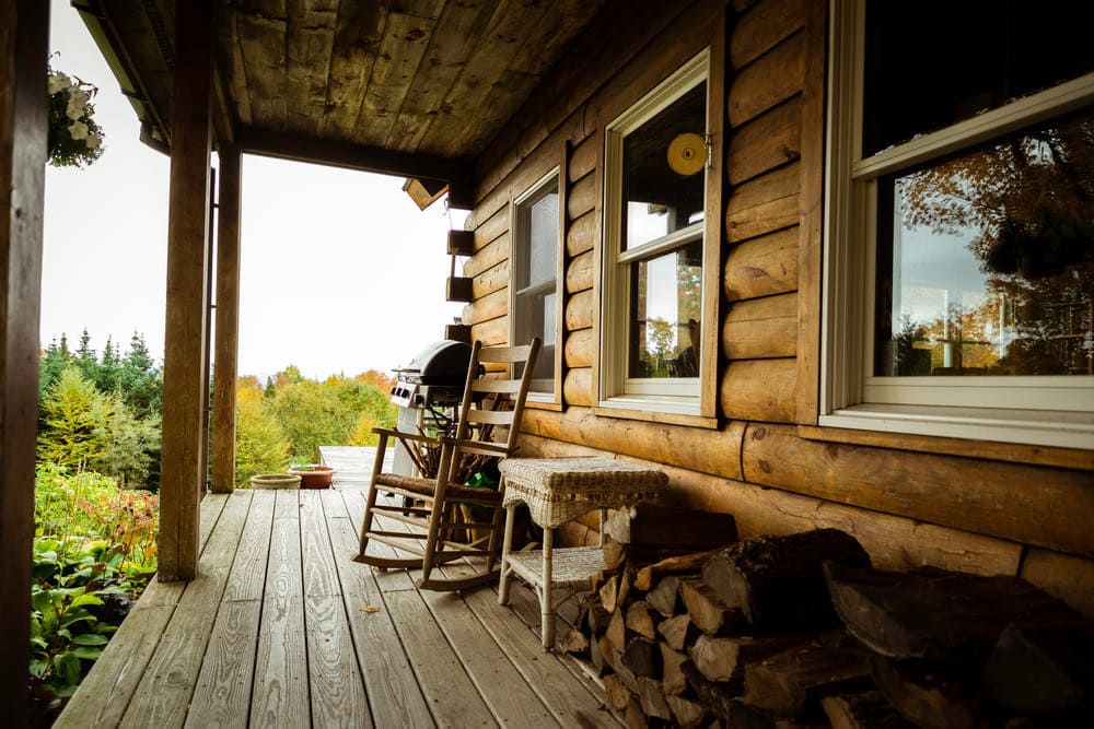 Southern Vermont Vacation Home - Log Cabin, Front Porch