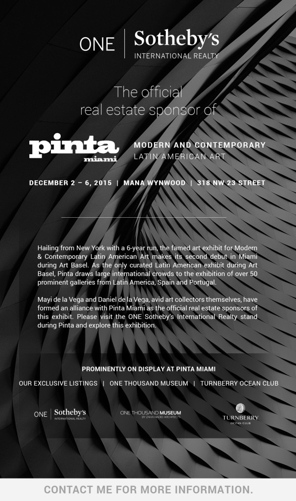 ONE SIR Sponsors Pinta Art Fair