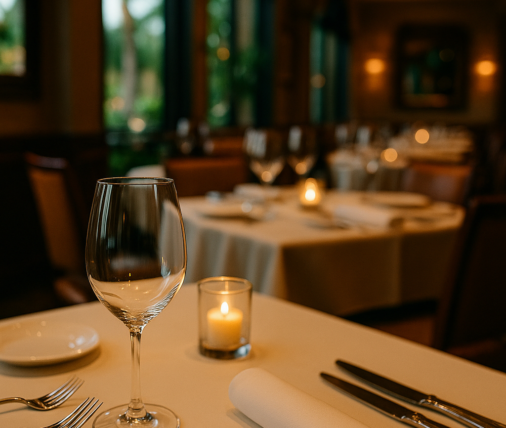 Palms and beach view