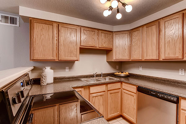 City Park West Denver condo at 1760 franklin st kitchen