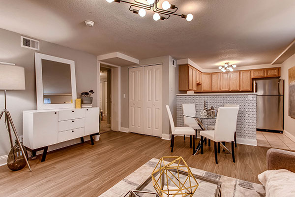 City Park West Denver condo at 1760 franklin st - main space
