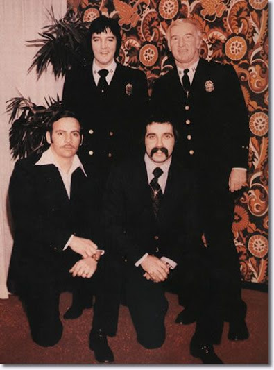 Elvis with Police Captain Jerry Kennedy & DPD Officers