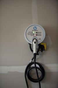 An electric car charging station is pictured in the garage of a Castle Rock home Friday, June 5, 2015. An electric car charging station is pictured in the garage of a Castle Rock home Friday, June 5, 2015.