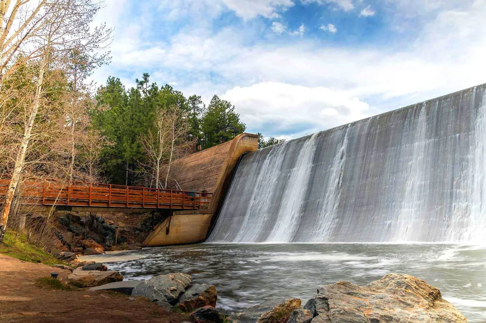 Dam at Evergreen Lake