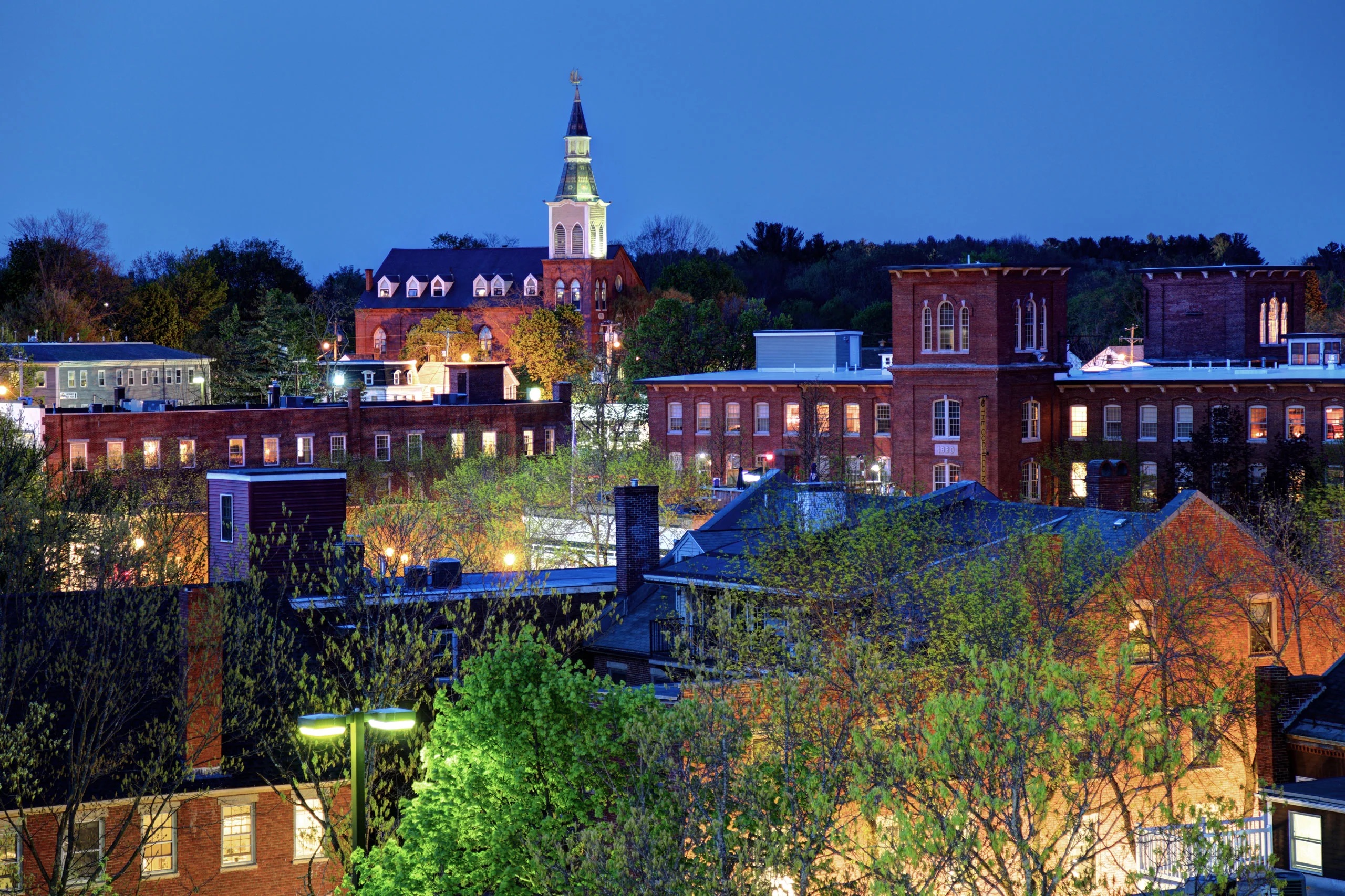 Historical Dover town hall MA USA