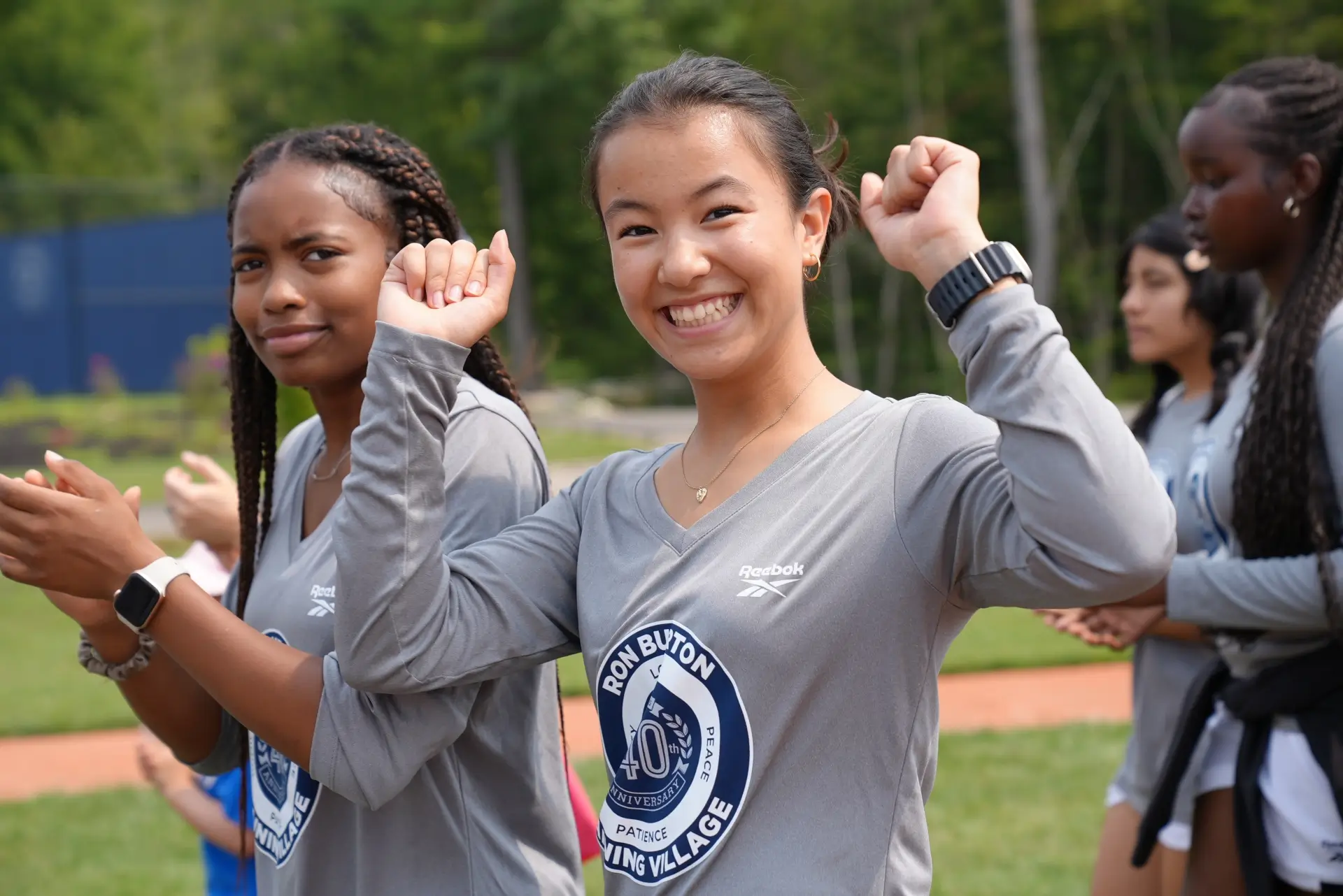 Girl Cheers on the Memorial Field