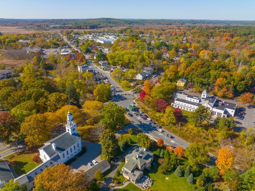 Aerial View of Wayland MA